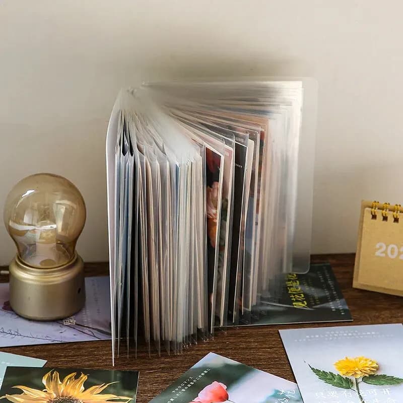 Livret de rangement A6, 40 pièces/livre, Simple, grande capacité, étanche, livre de rangement de photos, matériau PP de haute qualité