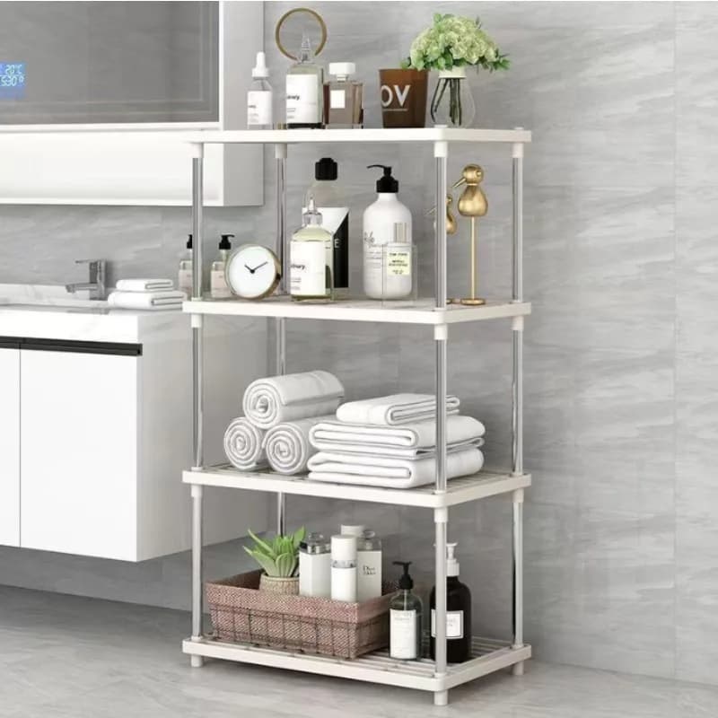 Étagère de rangement pour salon, meuble de rangement multi-niveaux sur pied pour cuisine, bibliothèque pour chambre, armoire de rangement pour salle de bain, étagère simple