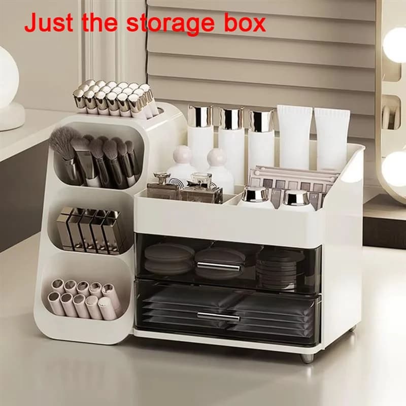 Boîte de rangement de maquillage de Style tiroir, organisateur de dortoir, cosmétiques en plastique, coiffeuse de soins de la peau, conteneur de articles divers de bureau