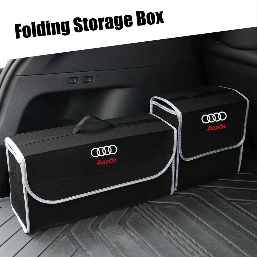 Boîte de rangement portable pour coffre de voiture, sac de rangement pliable en feutre pour Audi A1 A2 A3 A4 A5 A6 A7 A8 Q5 Q7 C8 B8 C6 Quyttro Sline