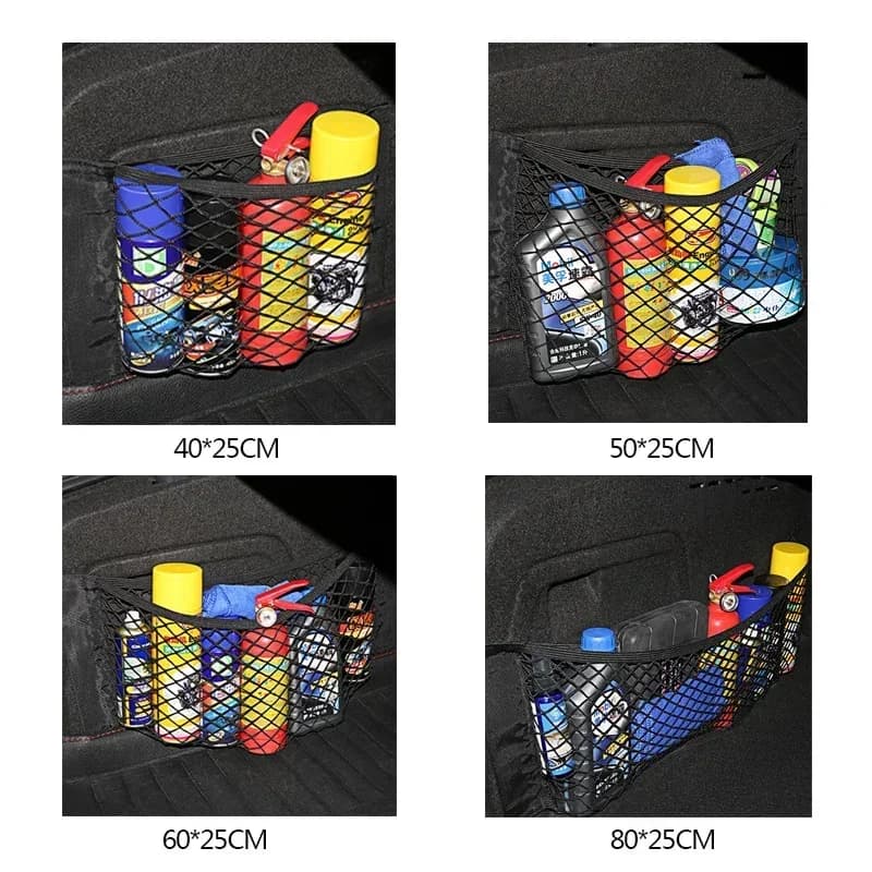 Filet de Rangement Extensible pour Voiture, Autocollant artificiel astique Magique, Universel, Sac de Siège Arrière