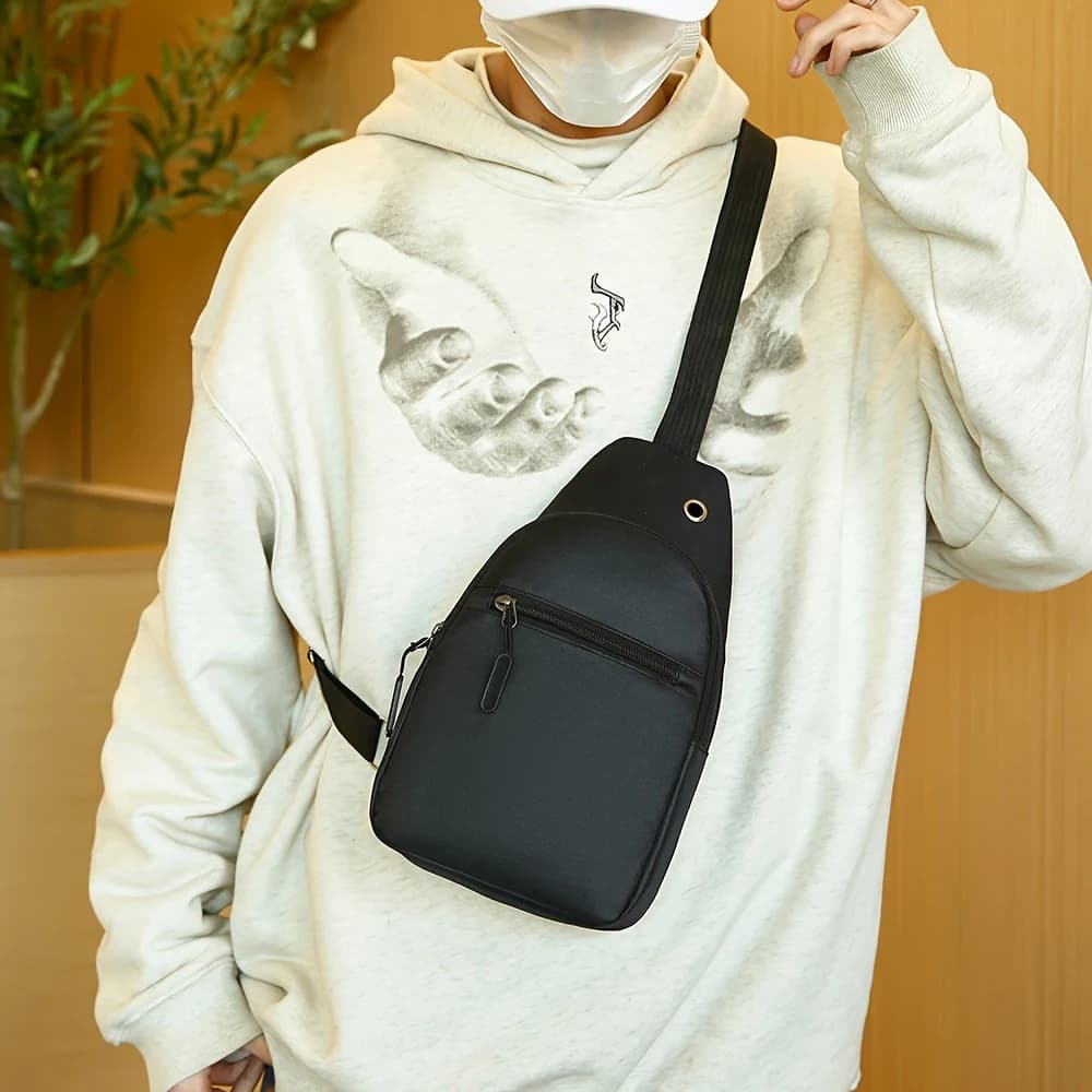 Sac de poitrine en tissu Oxford, multi-compartiments, sac de voyage sportif, sac bandoulière décontracté, petit sac à dos à une épaule