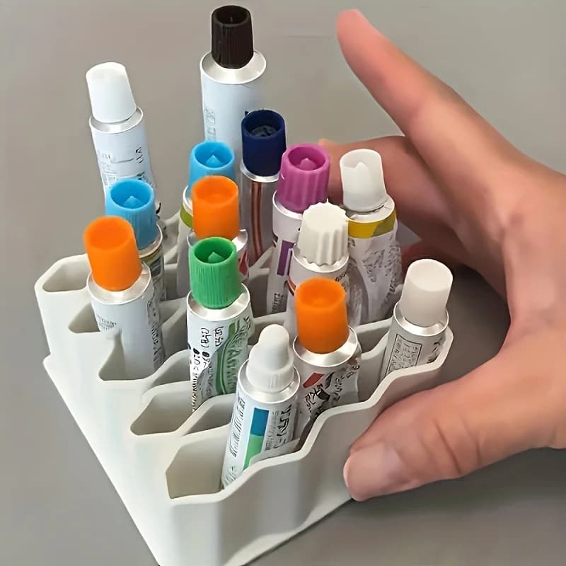 Boîte de rangement pour pommades, 1 pièce, dispositif de rangement de bureau pour pommades, 32 compartiments, support de rangement durable et robuste, gain de place