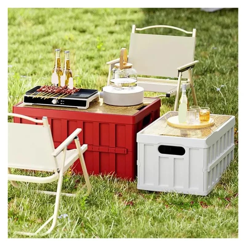 Boîte de rangement extérieure, pliable, pour articles divers, organisateur de voiture, boîte de rangement pour coffre, grande capacité améliorée