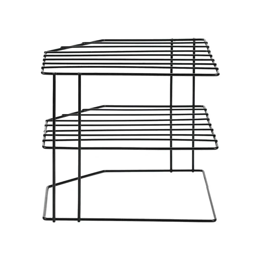 Étagère d'angle de rangement de cuisine, Pot d'assaisonnement, bol, plat, verres, organisateur de comptoir, support de maquillage cosmétique amovible à 3 niveaux