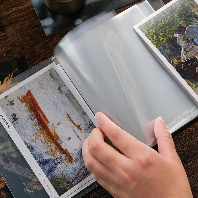 40 pièces/livre, carnet de rangement A6, simple, grande capacité, étanche, pour photos, en PP de haute qualité