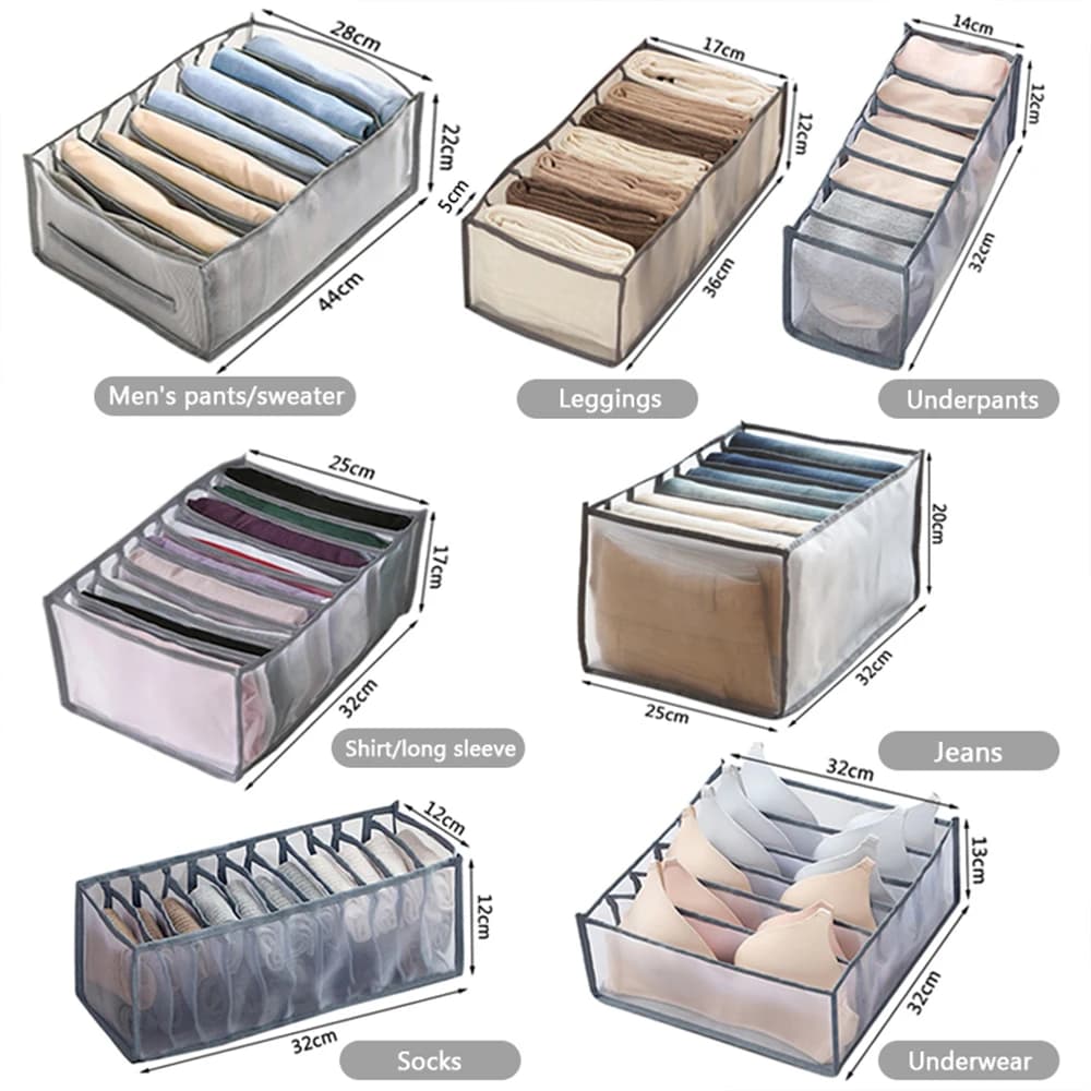 Organisateur de tiroir pour sous-vêtements, boîte de rangement pliable, organisateurs de placard, diviseur de tiroir, boîtes de rangement pour sous-vêtements, chaussettes, soutien-gorge