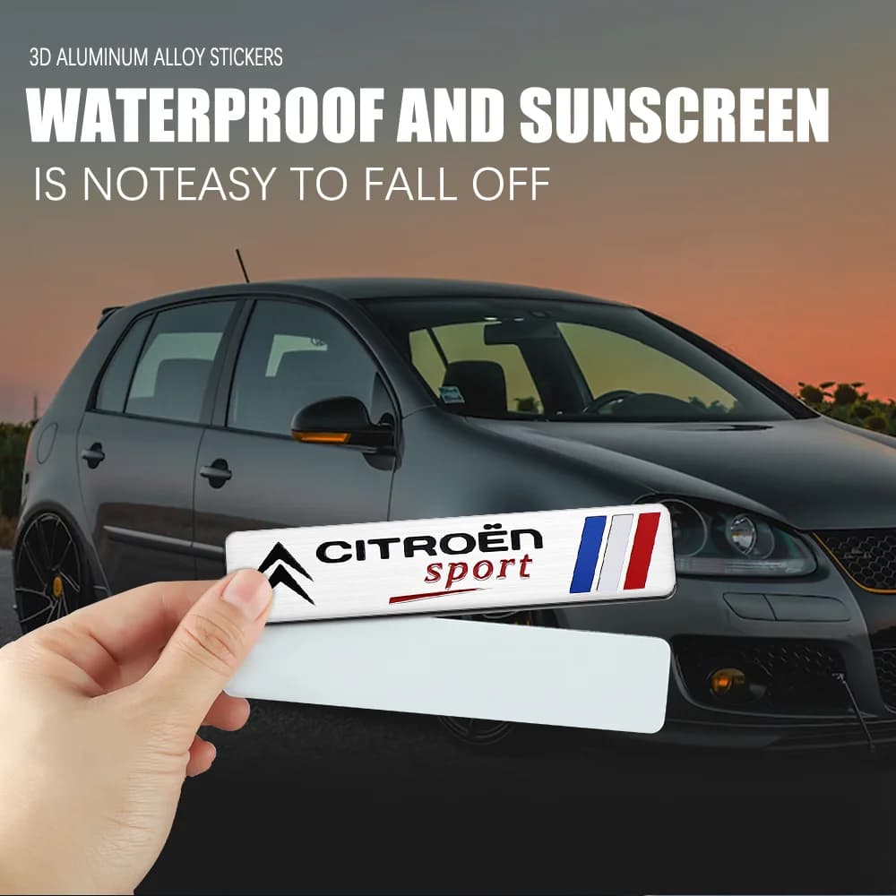 Autocollant de décoration de coffre de voiture en aluminium 3D, accessoires de voiture pour Citroen Sport C3 C4 Grand Picasso C4L C5 Aircross C-ELYSEE C6
