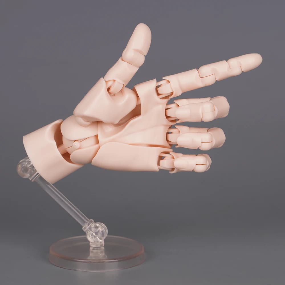 Modèle de main humaine de 10.5cm avec articulations mobiles des doigts, Simulation de paume 1:2, ornement de bureau, jouet, œuf torsadé, boîte aveugle Surprise
