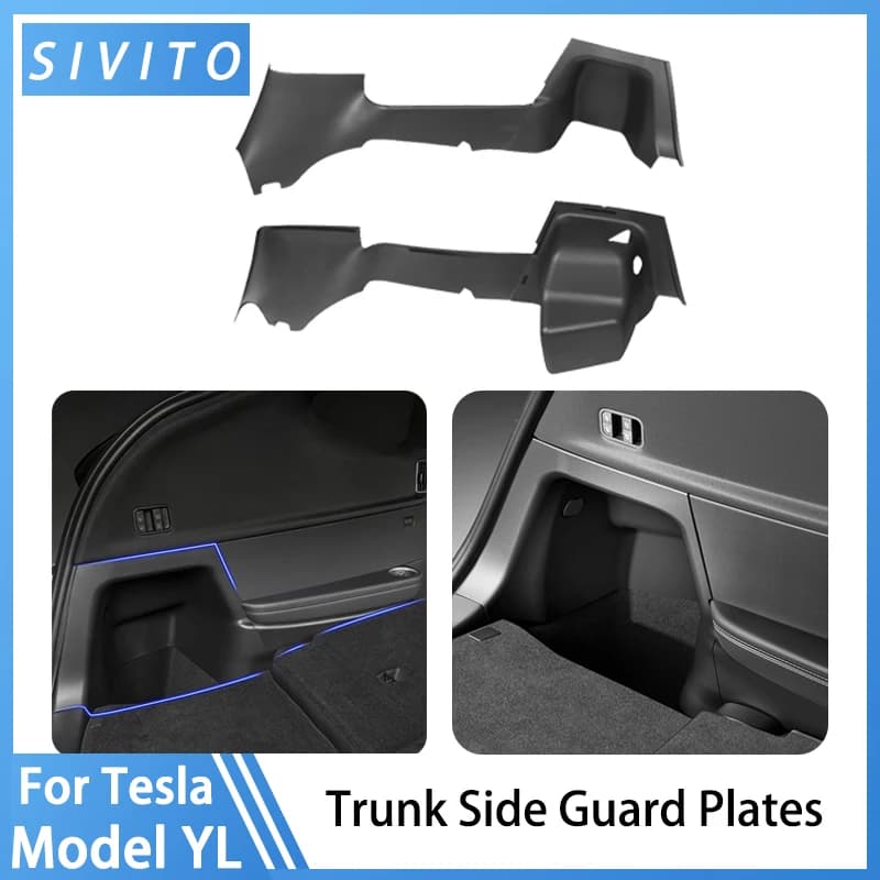 Pour Tesla Model YL Lancement 2026 – Kit de protection latérale de coffre arrière en TPE, couverture intégrale, plaques de protection latérales de coffre de voiture, tapis anti-salissure