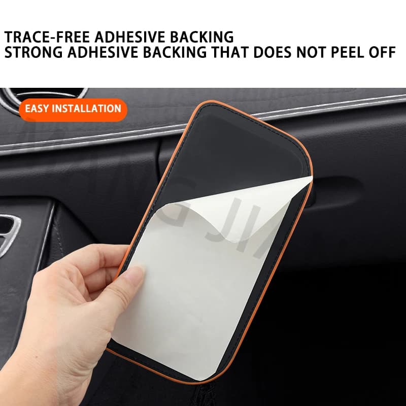Sac de rangement de poche latéral de voiture, sac de rangement en cuir PU, sac de rangement de porte, boîte porte-monnaie de téléphone, accessoires d'intérieur
