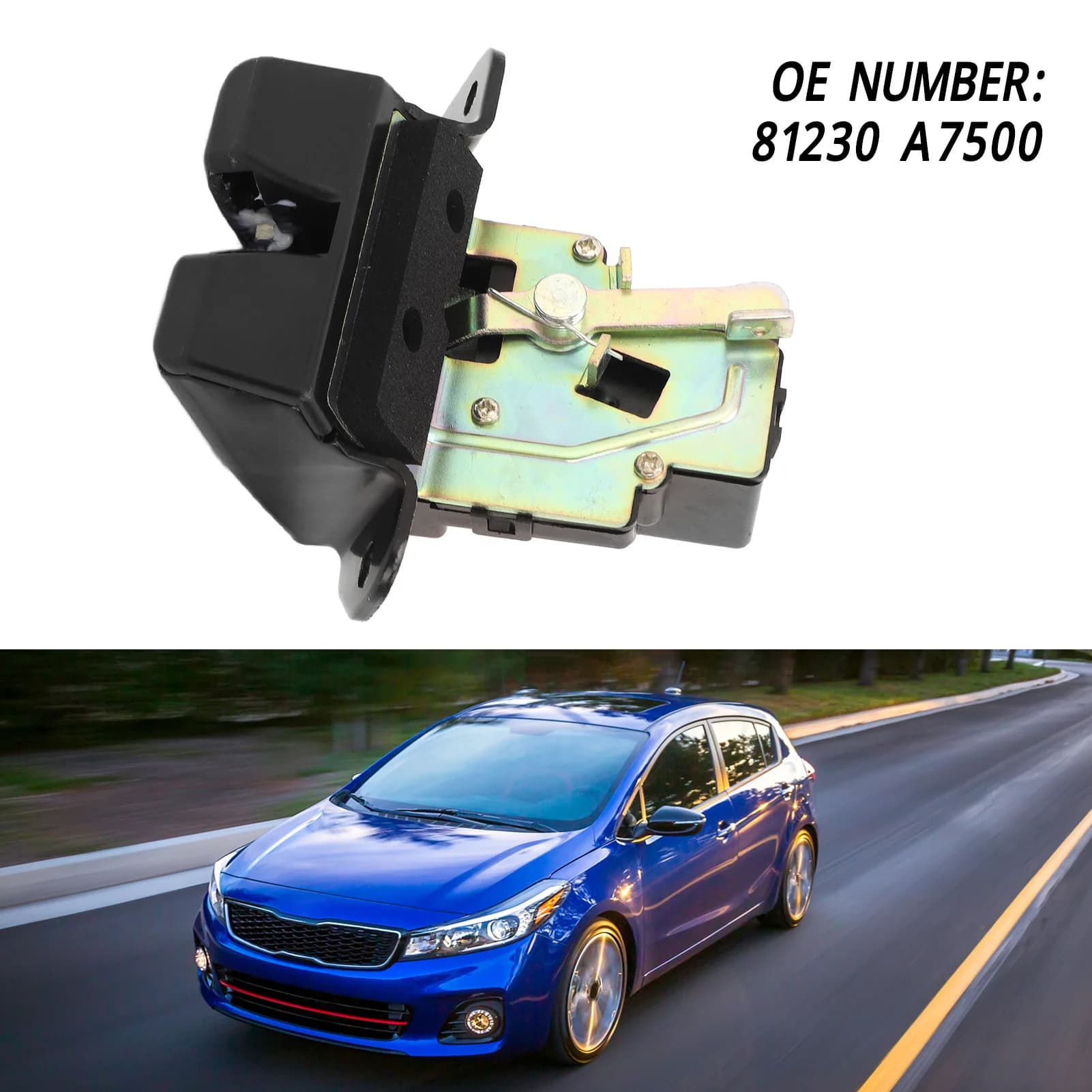 Actionneur de serrure de coffre, facile à utiliser, actionneur de serrure de porte de coffre, résistant 81230 A7500 Forte 5 hayon