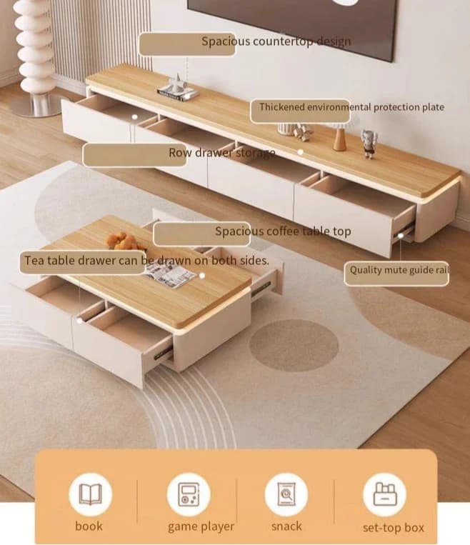 Meuble TV de rangement moderne pour salon, avec tiroirs de luxe, en bois, design, table TV universelle, meuble de rangement pour la maison