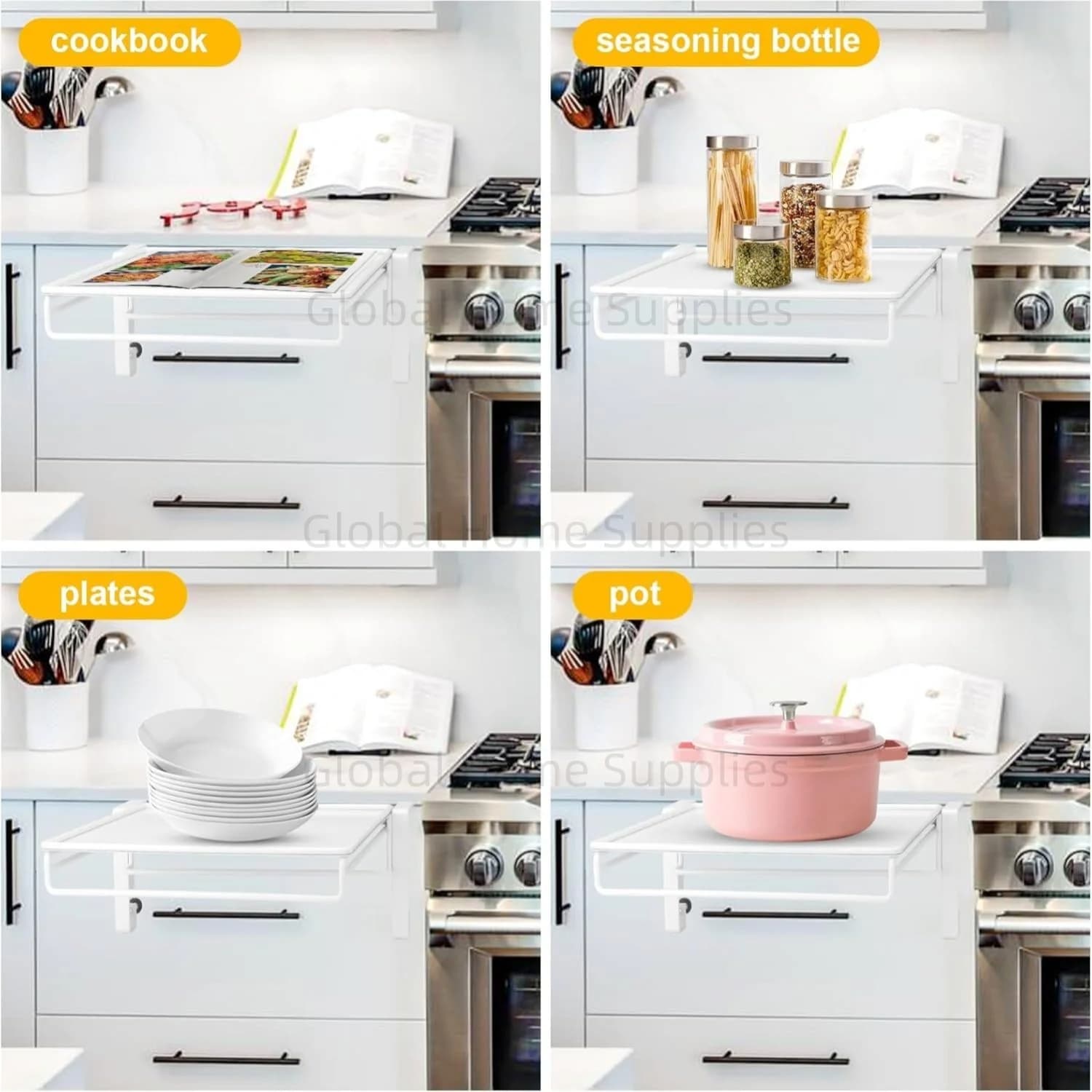 Support de rangement pour assiettes pliables, réglable, gain de place, organisateur de comptoir, séchage de plats de cuisine, empilage, résistant à la rouille, Portable