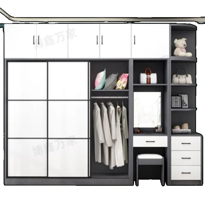 Armoire de rangement moderne pour femmes, placard européen pour chambre à coucher, organisateur de garde-robe en bois, meuble Schlaf zimmer Schrankhotel