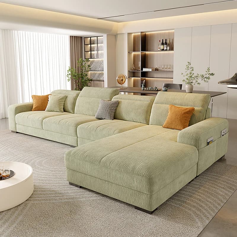 Canapé de rangement pliant, bras de couchage confortable, minimaliste, grand salon, Divani Da Soggiomo, accessoires de maison