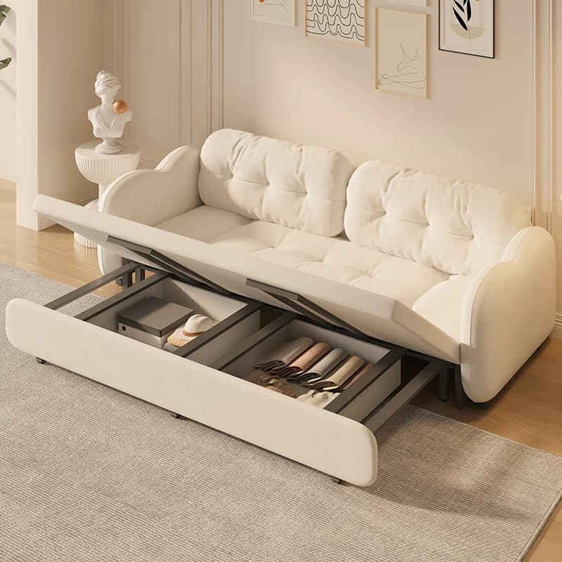 Fonction De rangement canapés Simple moderne Relax canapés blancs pliant Double couchage Sillones Para Sala De Estar meubles De maison