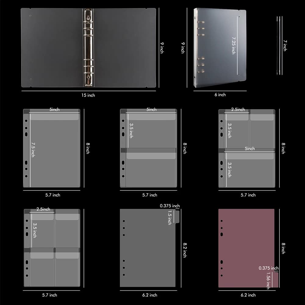 Classeur à matrices et timbres, pochettes organisées pour le stockage de Documents, Photos, 2022