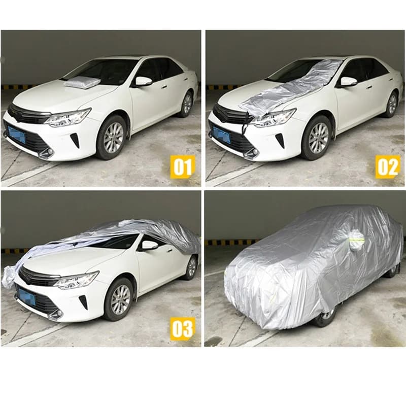 Housse de Protection extérieure pour voiture, couverture de neige extérieure complète, pare-soleil, anti-poussière, universelle pour berline Hatchback SUV