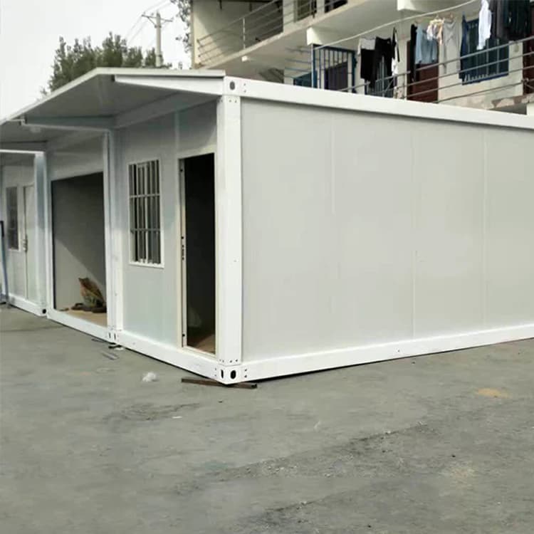 Garage conteneur FOODLINE, portable et mobile, pour stationnement temporaire de véhicules sur chantier de construction