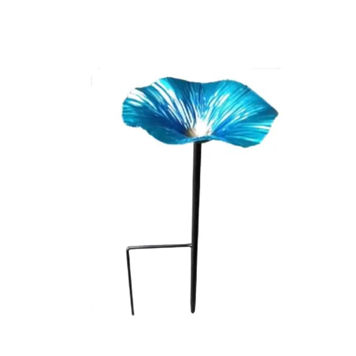 Mangeoire et abreuvoir pour oiseaux en métal, ornement de jardin vibrant pour attirer les oiseaux et