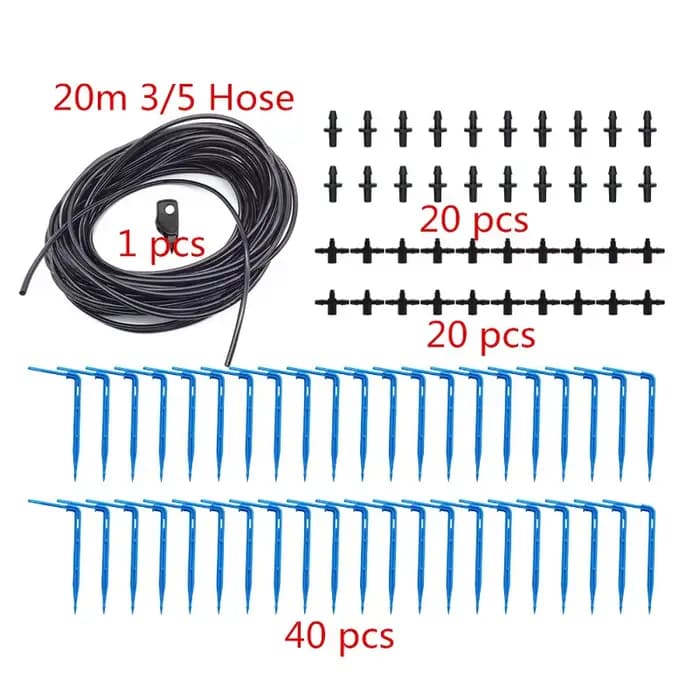 Système d'irrigation goutte à goutte pour serre, flèche à 2 voies, 2L, 4L, 8L, plantes en pot, 20 en