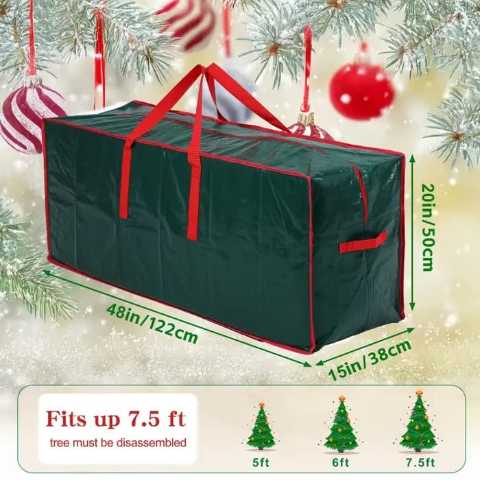 Sac de rangement pour arbre de Noël pour arbres démontés jusqu'à 228,6 cm avec poignées renforcées e