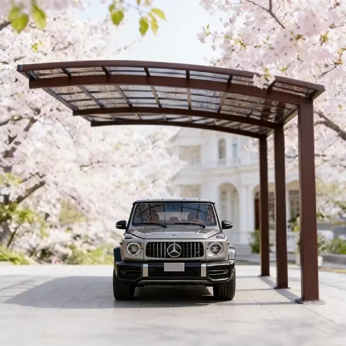 Carport de voiture robuste en alliage d'aluminium de qualité supérieure, étanche, résistant aux choc