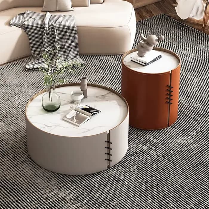 Ensemble de table basse ronde de luxe