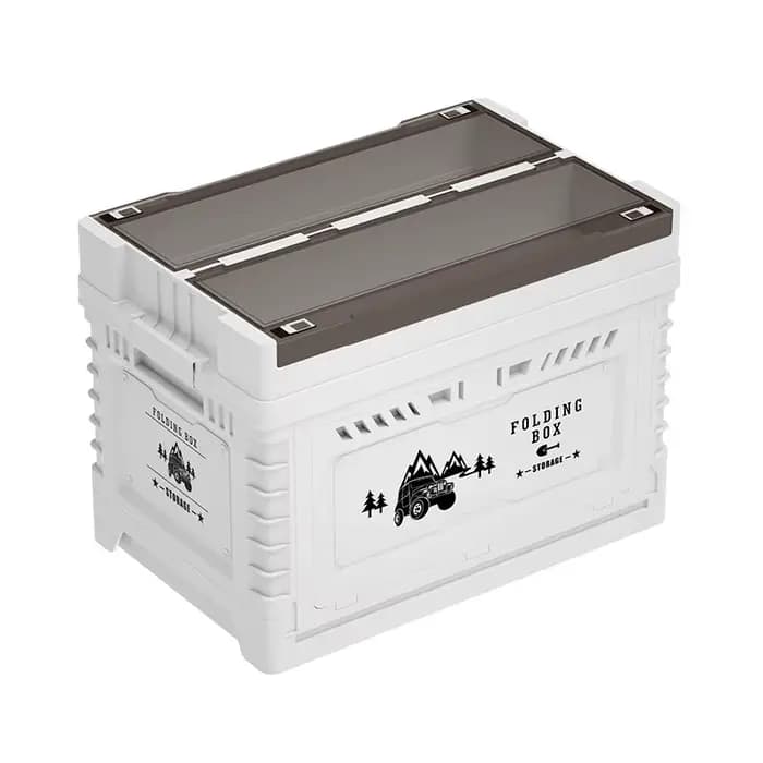 Boîte de rangement pliable en plastique étanche pour l'extérieur
