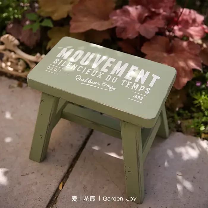 Banc de fleurs ancien en bois pour jardin et cour