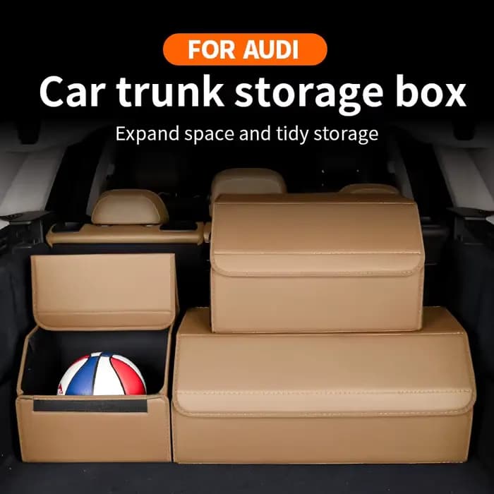 Limud organisateur de rangement de coffre de voiture avec couvercle Portable pour AUDI Q4 Q6 Q8 e-tron A4 Allroad A6