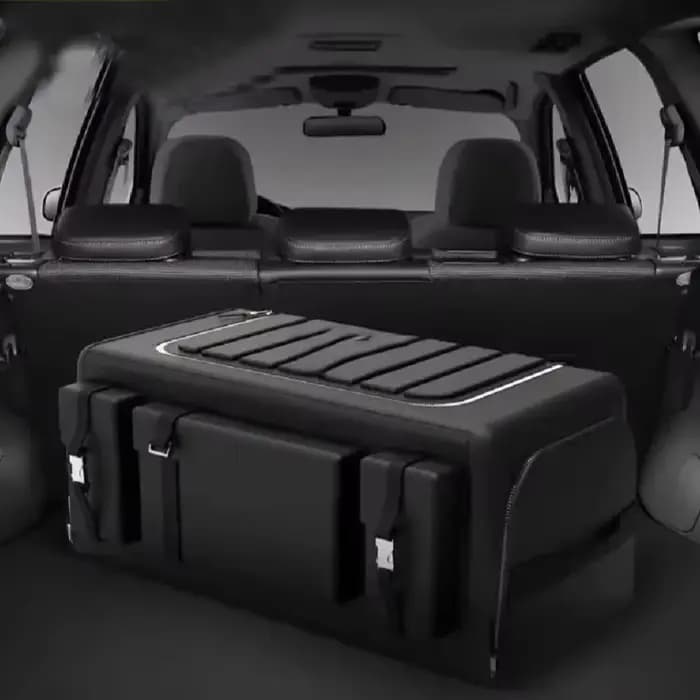 Organisateur de coffre de voiture avec couvercle
