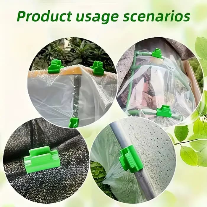 Clips de Film de serre en plastique vert