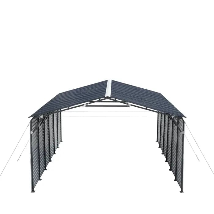 Abri pour 2 voitures en acier galvanisé