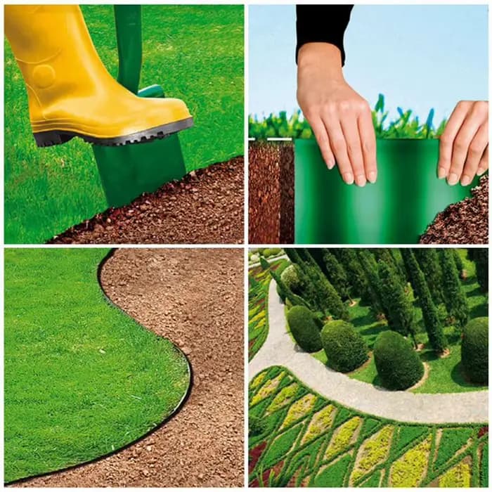 9M jardin herbe pelouse bord bordure clôture chemin Flexible