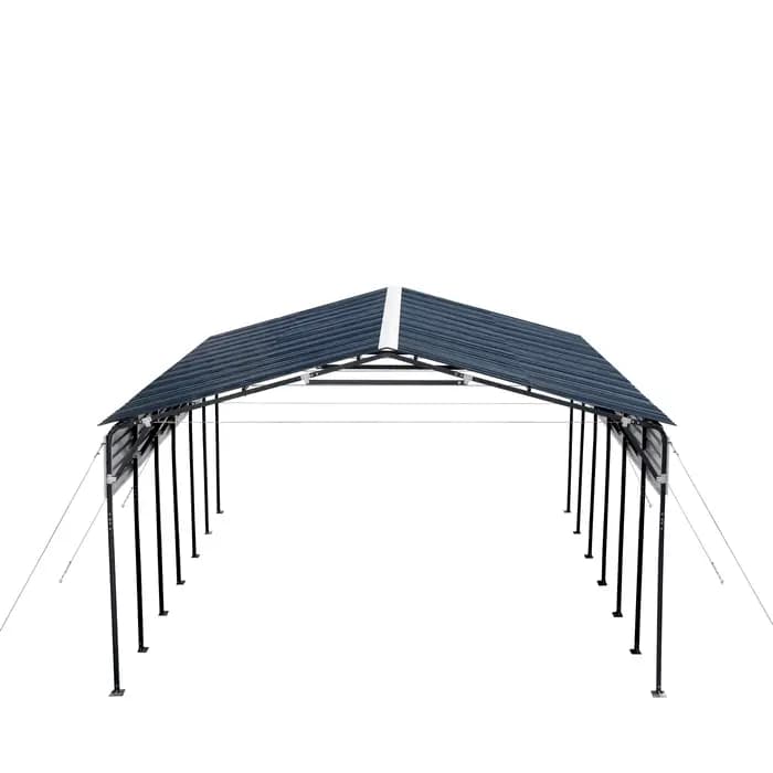 Abri pour 2 voitures en acier galvanisé