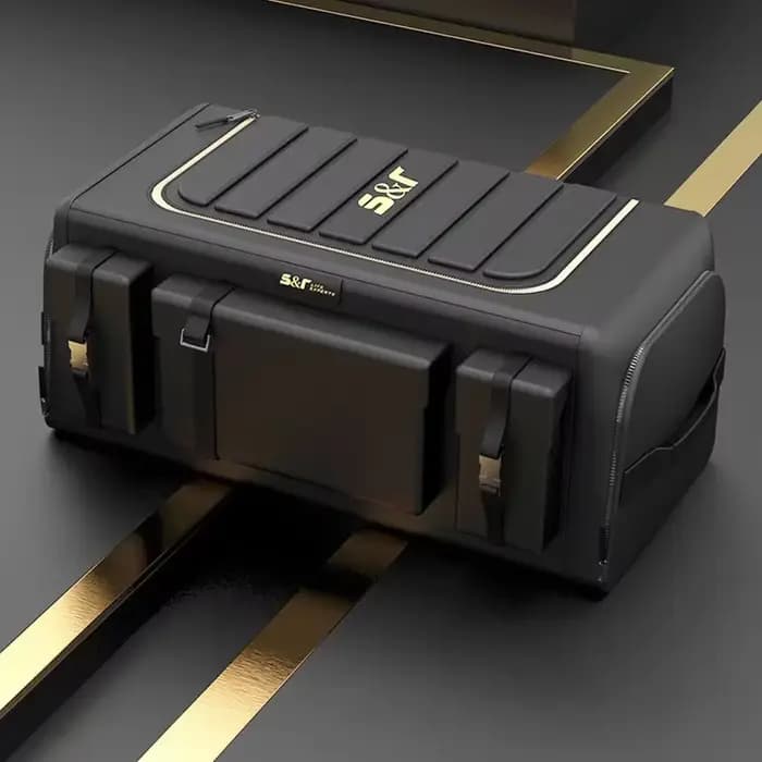Organisateur de coffre de voiture avec couvercle
