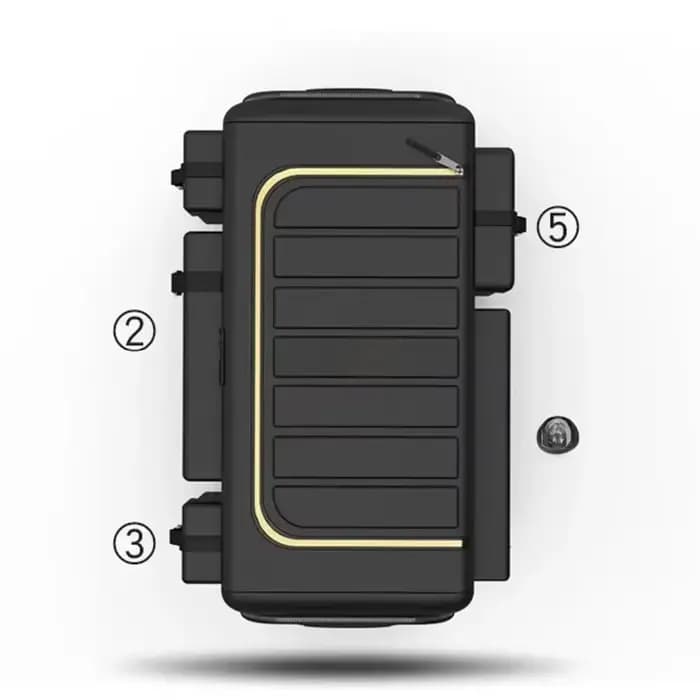 Organisateur de coffre de voiture avec couvercle