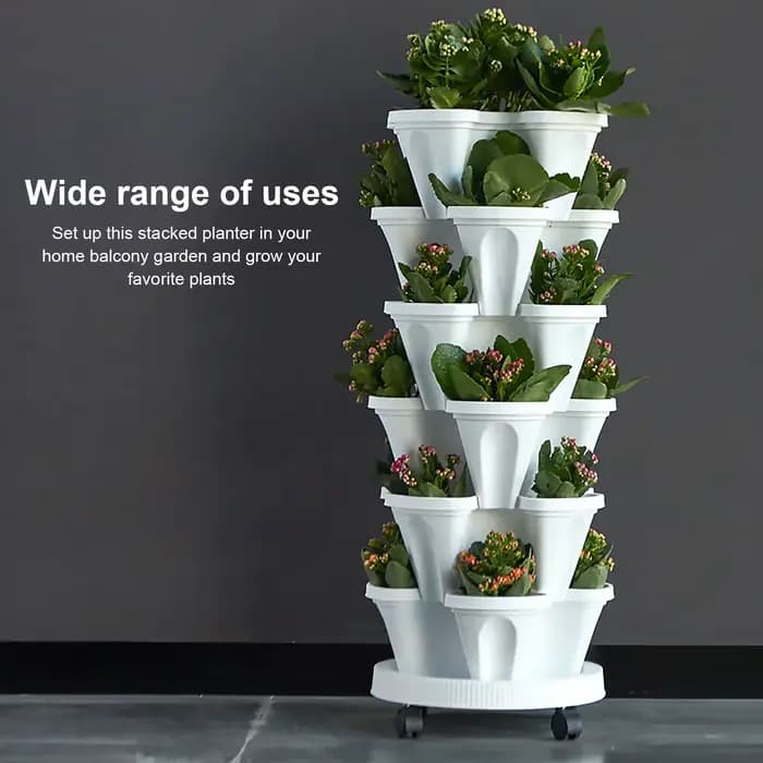 Jardinière verticale empilable