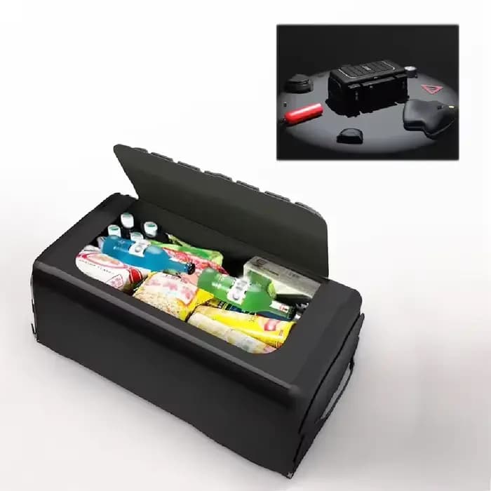 Organisateur de coffre de voiture avec couvercle