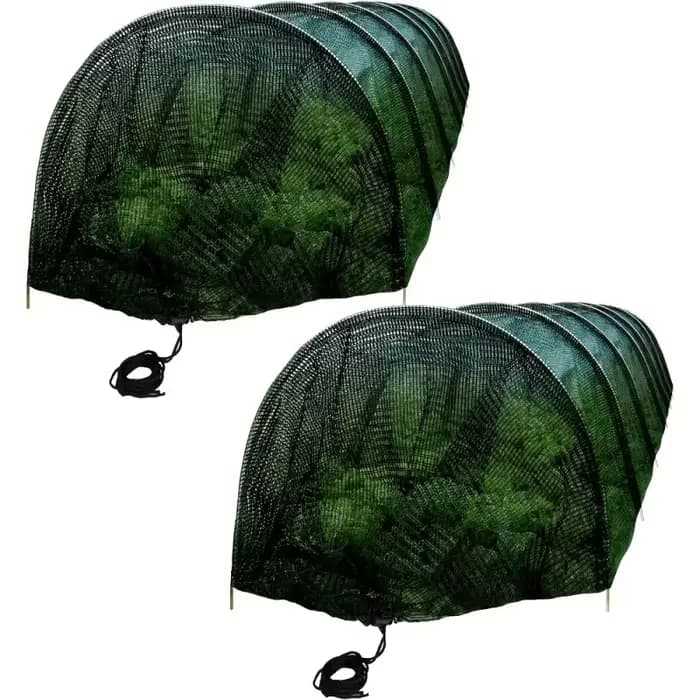 Serre de tunnel de jardin à cadre métallique durable de 10 pieds avec filet d'ombrage et couvercle en plastique pour la protection des plantes