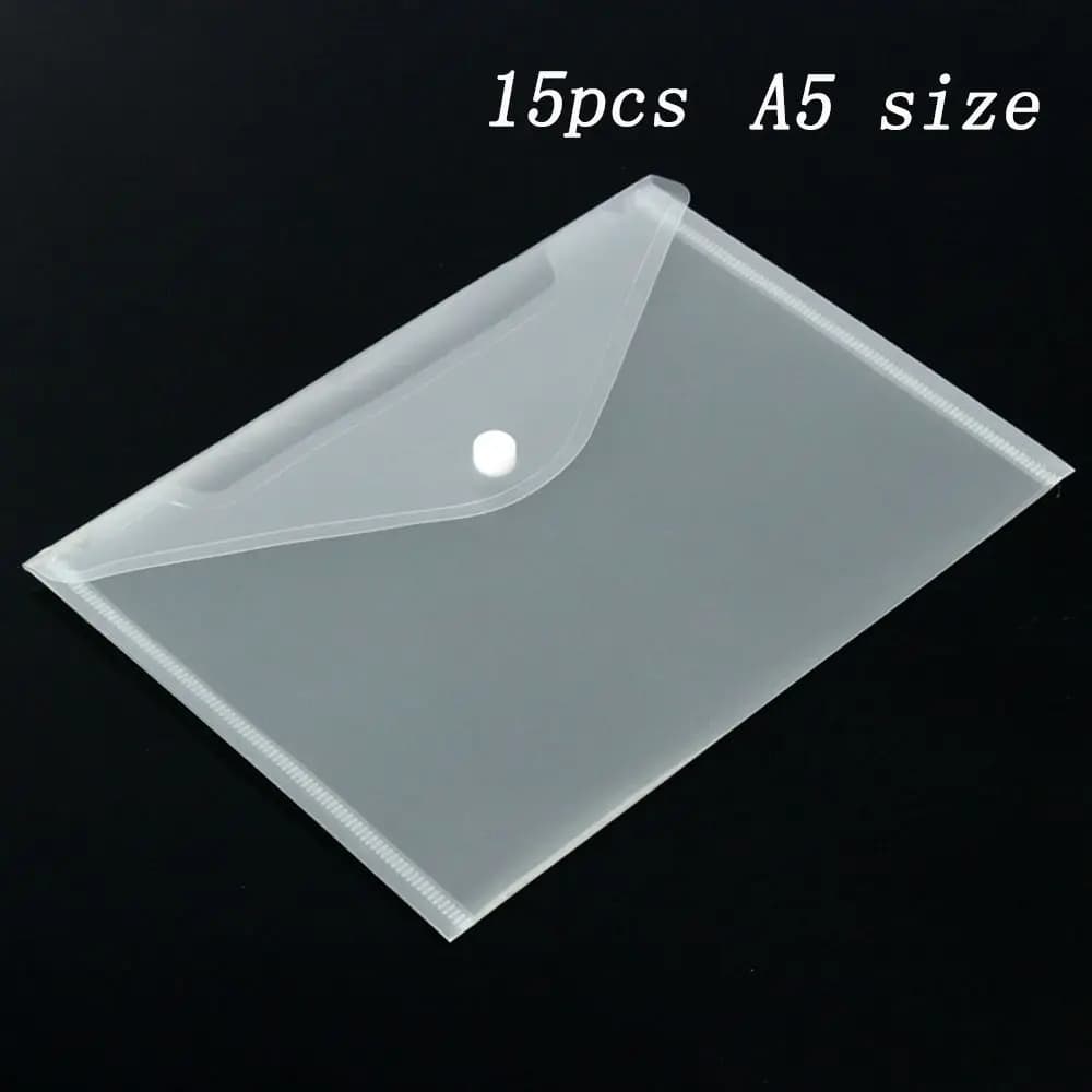 Sac d'enveloppe de bureau, rangement du papier, dossiers en plastique A5/A4, porte-fichiers A5/A4, s