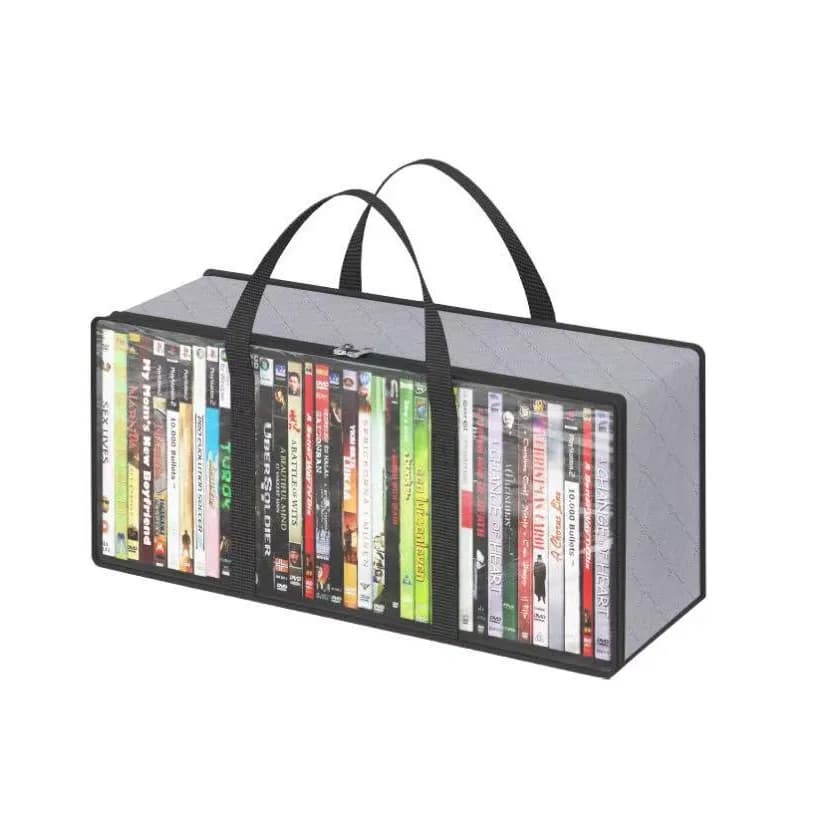 Organisateur de stockage de CD/DVD en tissu non tissé, 52x18x23cm, pour usage personnel, idée cadeau