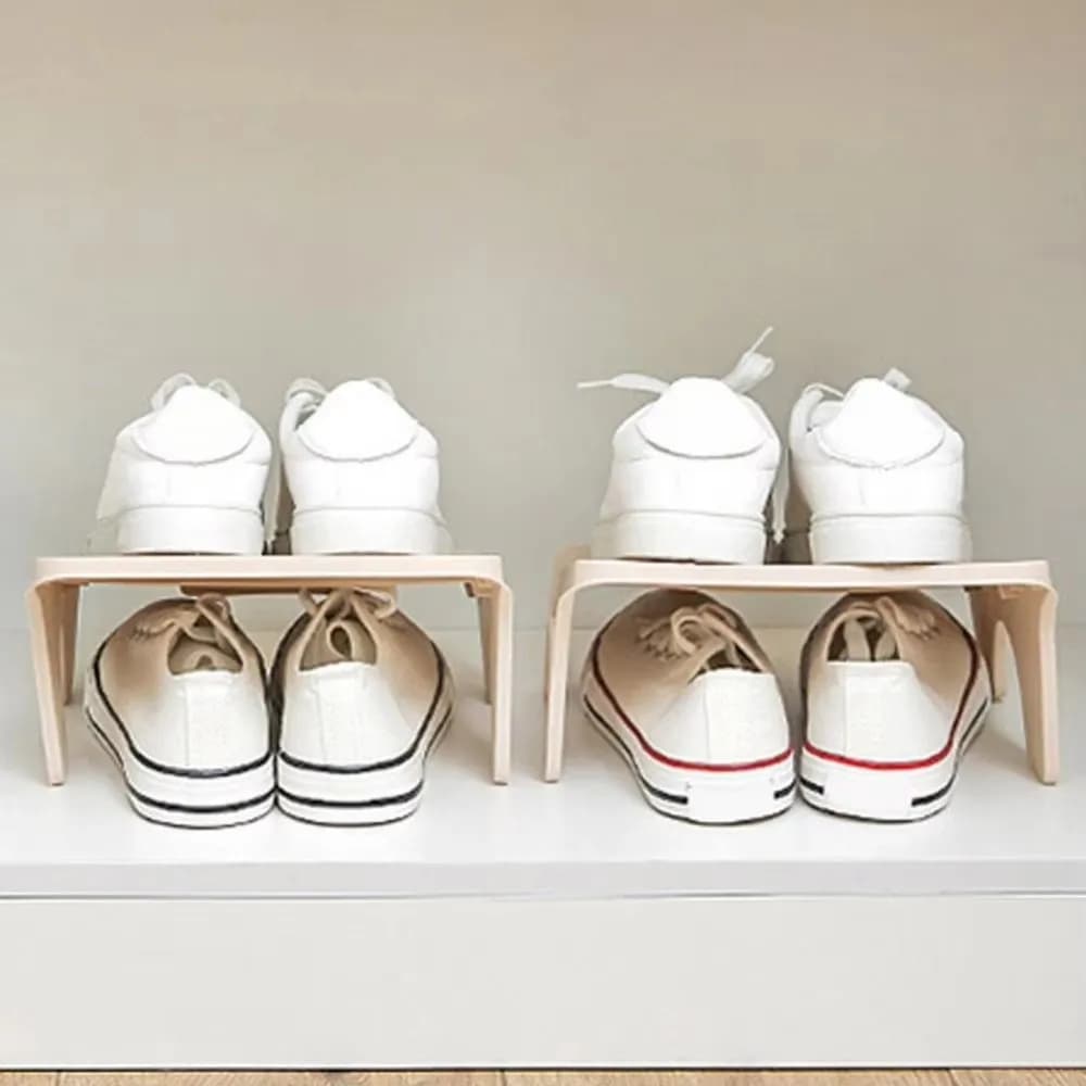 Nouvelle étagère à chaussures gain de place, support de rangement multifonctionnel pour la maison, étagère à chaussures double, organisation domestique