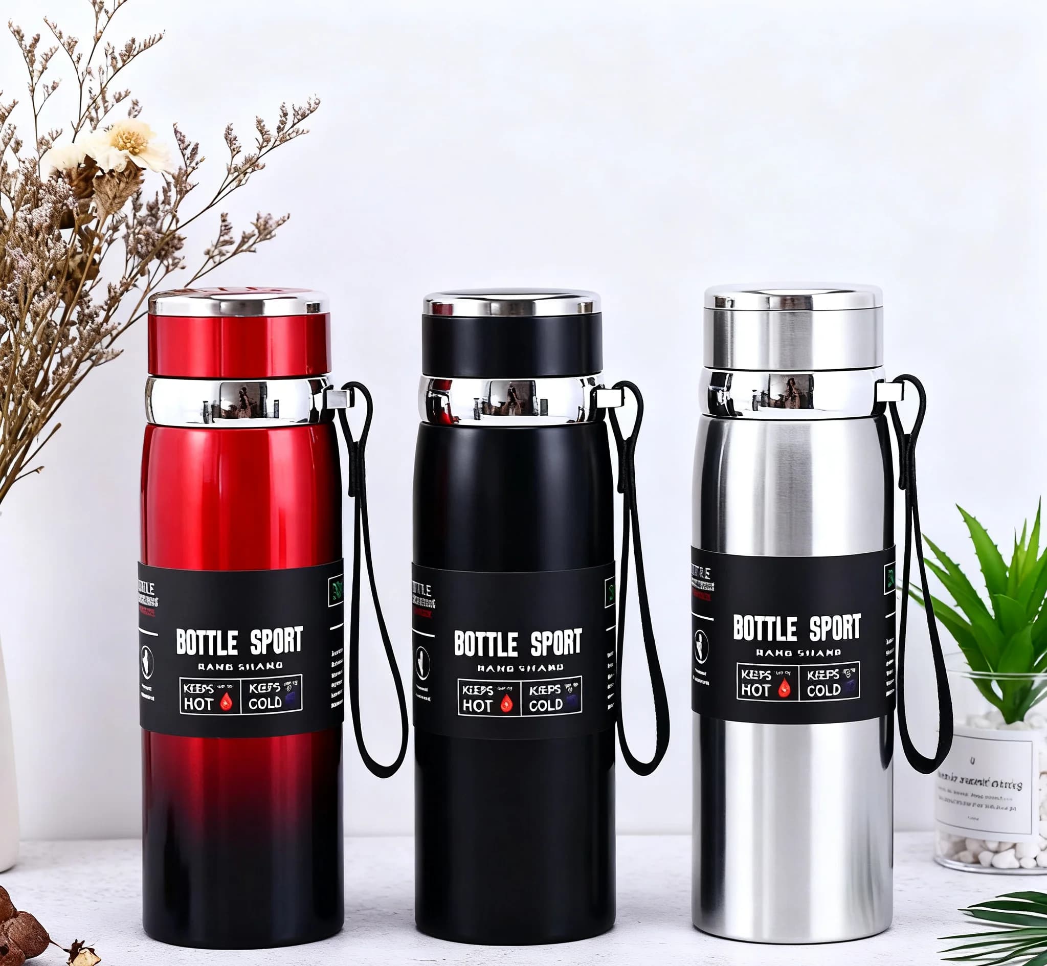 1L bouteille d'eau thermique garder la bouteille d'eau froide et chaude Thermos pour l'eau thé café flacons sous vide bouteille Thermos en acier inoxydable