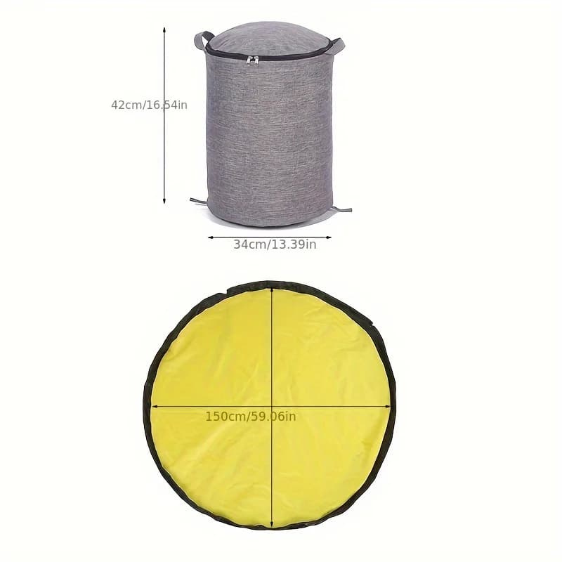 Sac de rangement pour jouets, blocs de construction Lego, sac de rangement pour poupées pour enfants, grand sac détachable à rangement rapide, tapis de jeu, seau de rangement