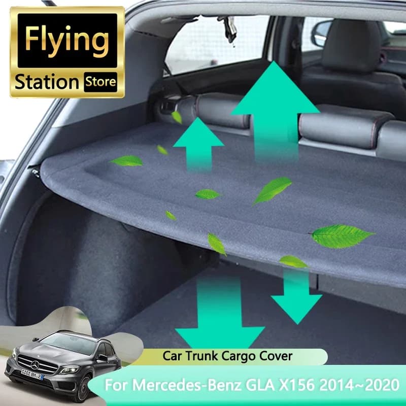 Pour mercedes-benz GLA X156 MK1 1th 1Gen 2014 ~ 2020 2015 couverture de coffre de voiture organisateur de bagages arrière rideau bouclier rétractable