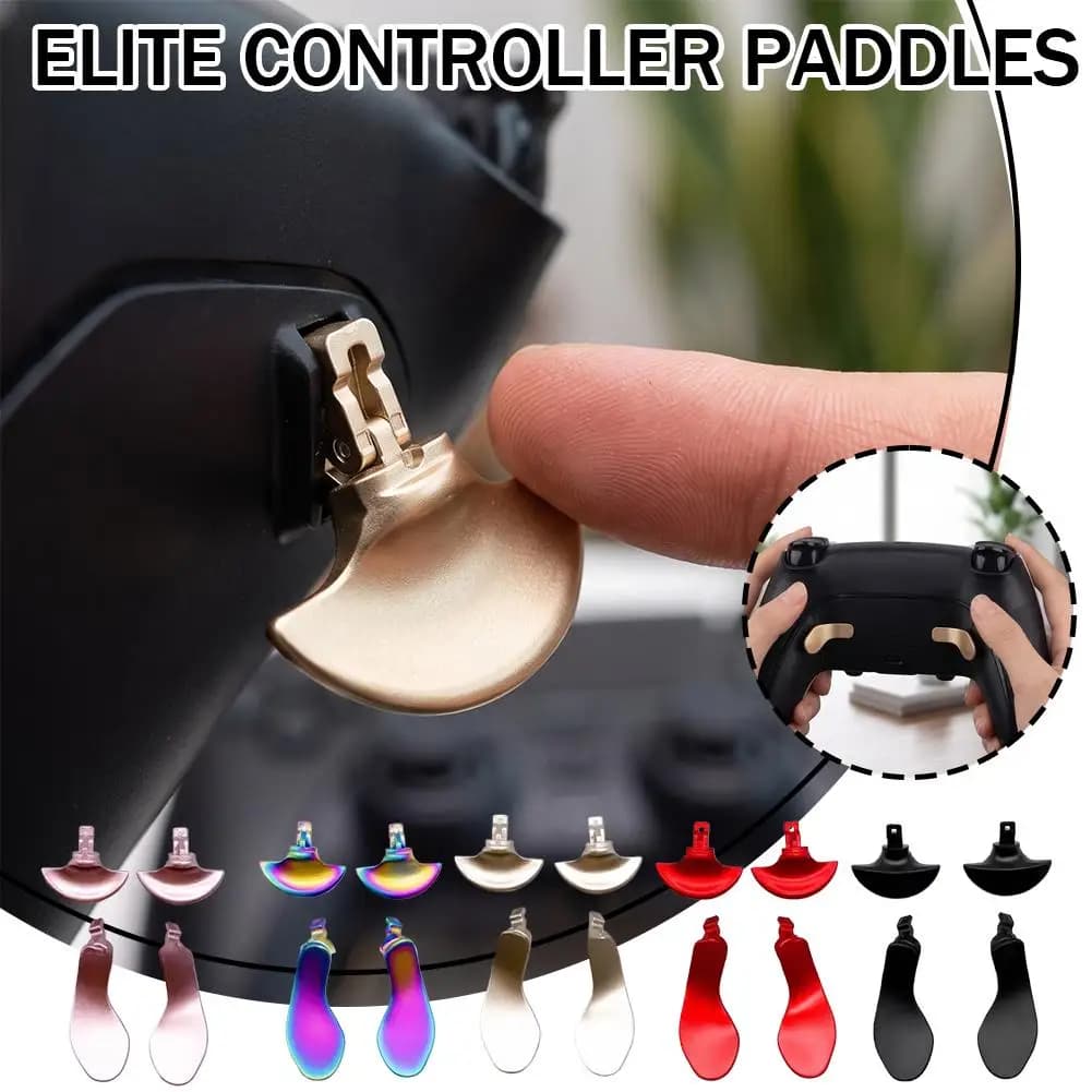 Paddles métalliques pour manette PS5 Edge Elite – Pièces de modification DIY, ajustement parfait, haute fréquence de jeu, bouton de remplacement durable