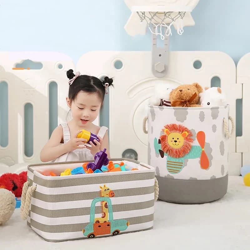 Mir de rangement pliant pour linge de maison, armoire en tissu, bureau, chambre à coucher, Cisco, jouets, panier à linge avec poignée